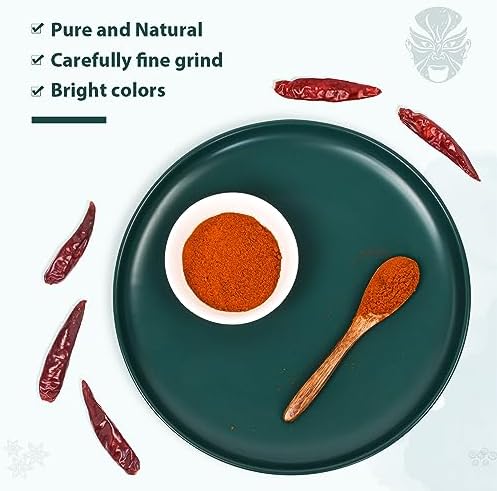 Soeos Red Chili Powder, 8oz (226g), Premium Sichuan Dried Chili, Non-GMO, No Additives, Natural Spicy Seasoning for Pizza, Pasta & Cooking
