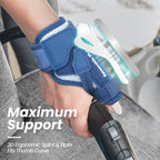 CURECARE New Upgraded 2 in 1 Thumb Brace, Removable Thumb Spica Splint Left Right Hand with 3 Level Stability, Reversible Thumb Support for CMC, De Quervain’s Tendonitis, Trigger Thumb (S/M, Navy)