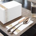 100 PCS Gold Paper Napkins, 3-Ply Premium Quality Disposable Decorative Paper Napkins, 15.7 x 13 Inch Soft Hand Towels Cocktail Napkins for Guest, Kitchen, Baby Shower Birthday Wedding Xmas Party