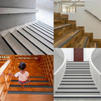 Stair Anti Slip Nosing, Self-Adhesive Vinyl Edging Strip, Flexible PVC Rubber Treads Edge Trim for Outdoor & Indoor Uses (32.8ft, Black)