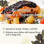 Casablanca Market Black Olives Tapenade Spread All Natural Olive Tapenade Black Olive Spread Gluten Free Olives Non GMO Vegan Plant Based - No Preservatives or Added Sugars (eBook included)
