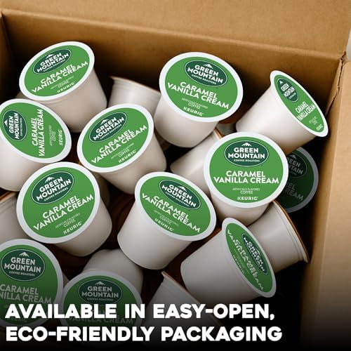 Green Mountain Coffee Roasters Caramel Vanilla Cream Keurig Single-Serve K-Cup pods, Light Roast Coffee, 72 Count