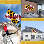 Maryland Flag Double Sided 3x5 Outdoor- Heavy Duty MD Maryland State Flags Banner Gifts Decorations with 2 Brass Grommets 4 Rows Stitched