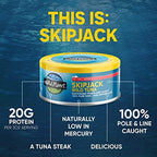 Wild Planet Skipjack Wild Tuna, No Salt Added, Canned Tuna, Sustainably Wild-Caught, Pole & Line, Non-GMO, Kosher, 5 oz, Pack of 4, Packaging May Vary