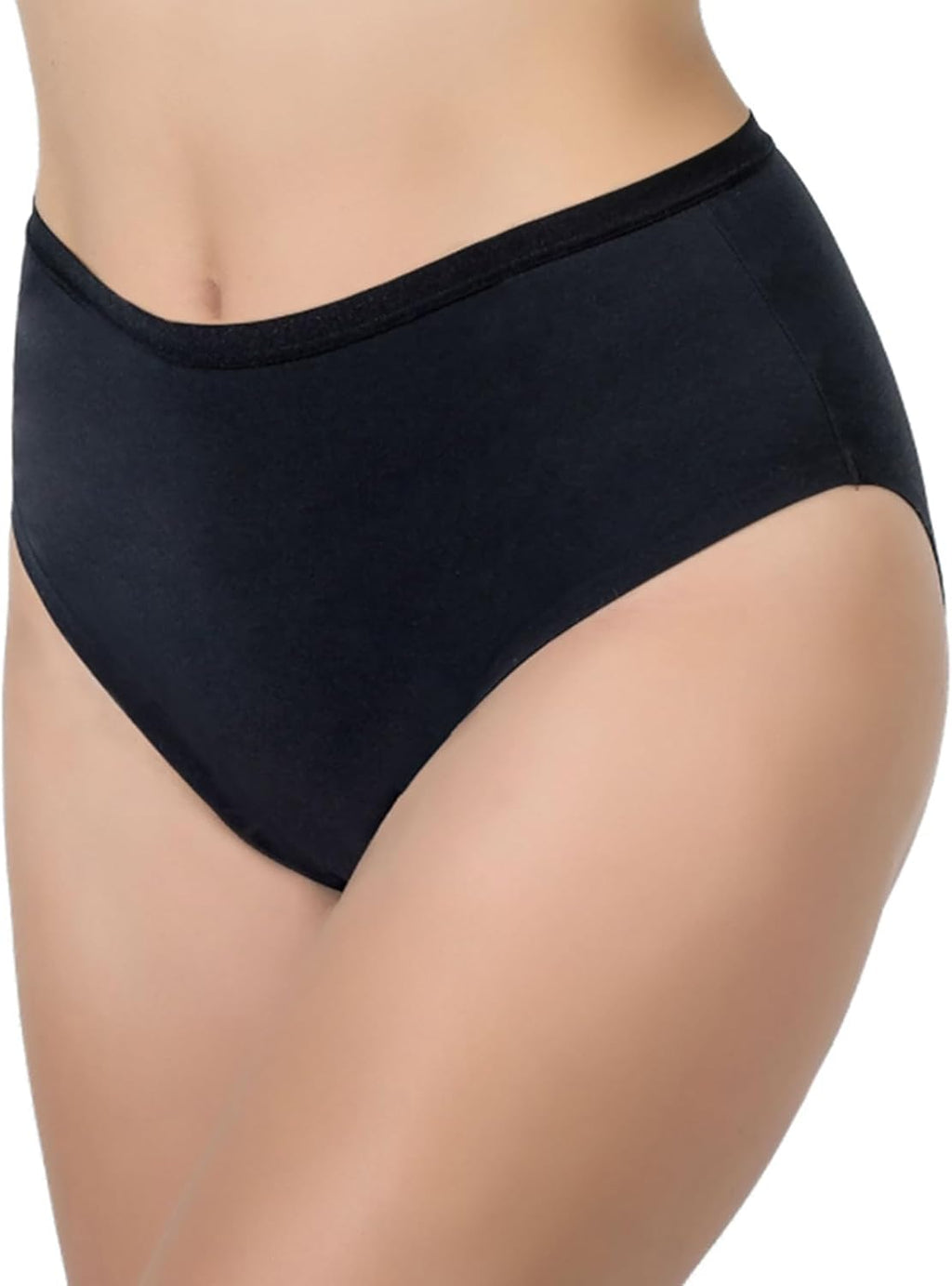 AIRCUTE Washable Urinary Incontinence Protective Underwear for Women Leak Proof Absorbent Reusable Panties 60ML 1 Pack (Black, Large)