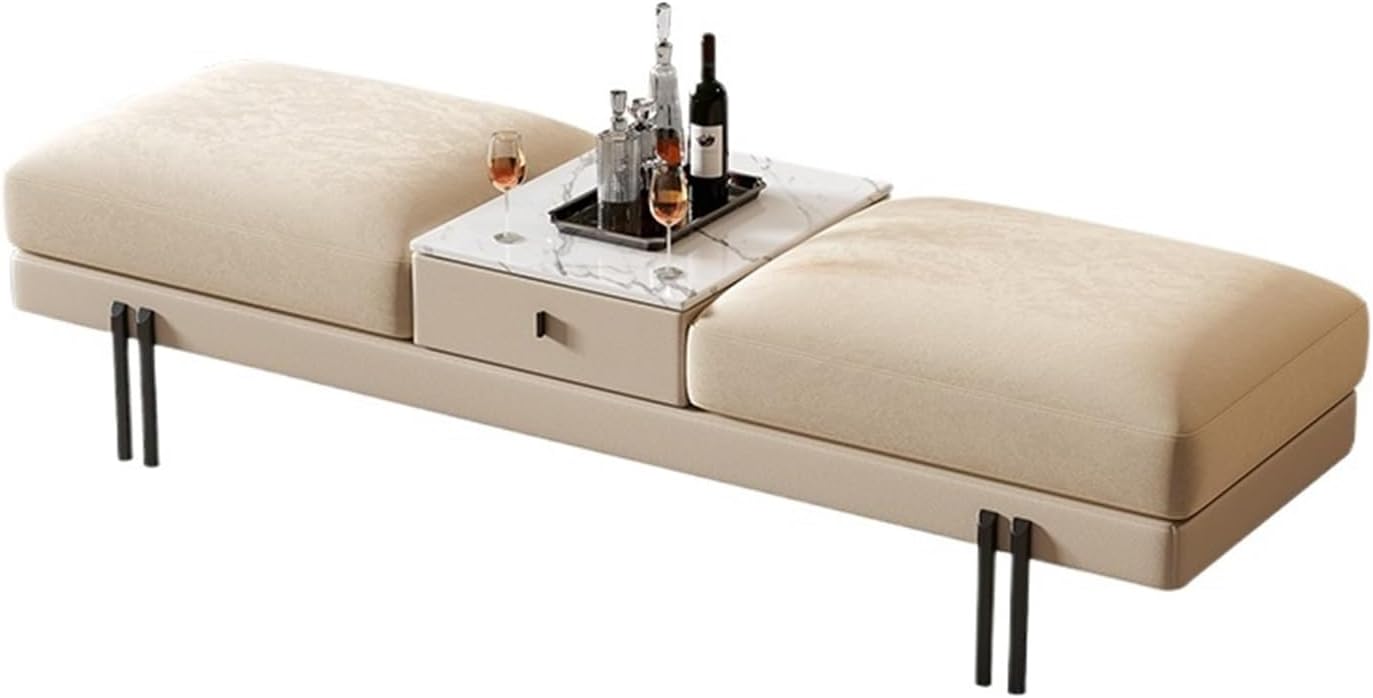 uP9sF2mD Bench for Bedroom Bedroom End of Bed Storage Bench, Upholstered Velvet Metal, Window Seat Fireplace Toy with Drawer for of and Living Room End of Bed Bench(Beige,180 * 45 * 45cm)