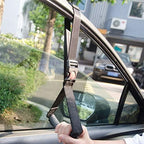Car Handle 2 Piece Portable Automotive Handle Assistance Mobility Aid Adjustable Auto Assist Grab Bar Vehicle Seat Transfer Handles Handicapped Accessories for Able Elder - Black