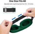 Sleep Mask for Back and Side Sleepers 2 Pack, 3D Light Blocking Eye Mask for Sleeping, Zero Pressure Eye Cover for Women and Men, Lightweight Breathable Night Blindfold Dark Green