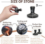 DEFUNX Massage Stones 2 Pieces Mushroom Shaped - Hot Stones Massage Set Hot Rocks Kit for Neck and Face