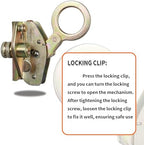 Rope Grab Fall Protection-Auto Locking Rope Grabs Fall Arrester,Used with 5/8” Lifeline Rope for Construction,Climbing, Fall-Protection Comply,Aerial Work