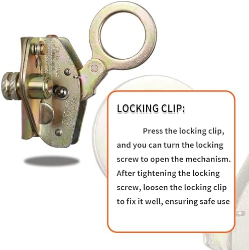 Rope Grab Fall Protection-Auto Locking Rope Grabs Fall Arrester,Used with 5/8” Lifeline Rope for Construction,Climbing, Fall-Protection Comply,Aerial Work