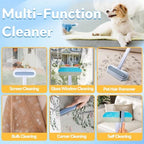 4 in 1 Mesh Screen Cleaner, Multi-Functional Window Screen Cleaning Brush, Pet Hair Removal Tool with Extra Long Handle, Gentle on Furniture, Couch, Carpet, Clothing, Bedding, Window, Mesh Screen