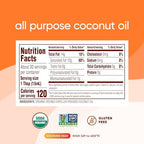 Nutiva Organic Steam-Refined Coconut Oil, 15 Fl Oz, USDA Organic, Non-GMO, Vegan, Keto, Paleo, Neutral Flavor and Aroma for Cooking & Natural Moisturizer for Skin and Hair