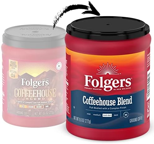 Folgers Coffeehouse Blend Ground Coffee, Medium-Dark Roast, 9.6 Ounces