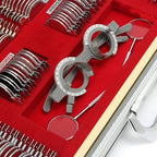 266 Pcs Optical Trial Lens Set Optometry Kit, Metal Optical Trial Lens Set, Metal Rim Aluminum Case Trial Frame