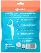 Plackers® Twin Line® Floss Picks with Tuffloss® Fiber & FlipPick®, Intense Mint, Double-Line Flosser for Effective Plaque Removal, 300 Count