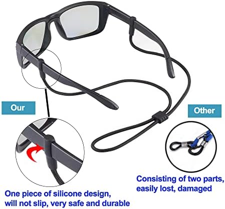Sunglass Strap, Eyeglasses String Holder Straps Cord, 3pcs Premium Eyeglass Chains, Leash Eyewear Retainer and Glasses Strap for Men Women kids - Sunglasses Lanyard Rope Neck Retainer(3pcs Black)