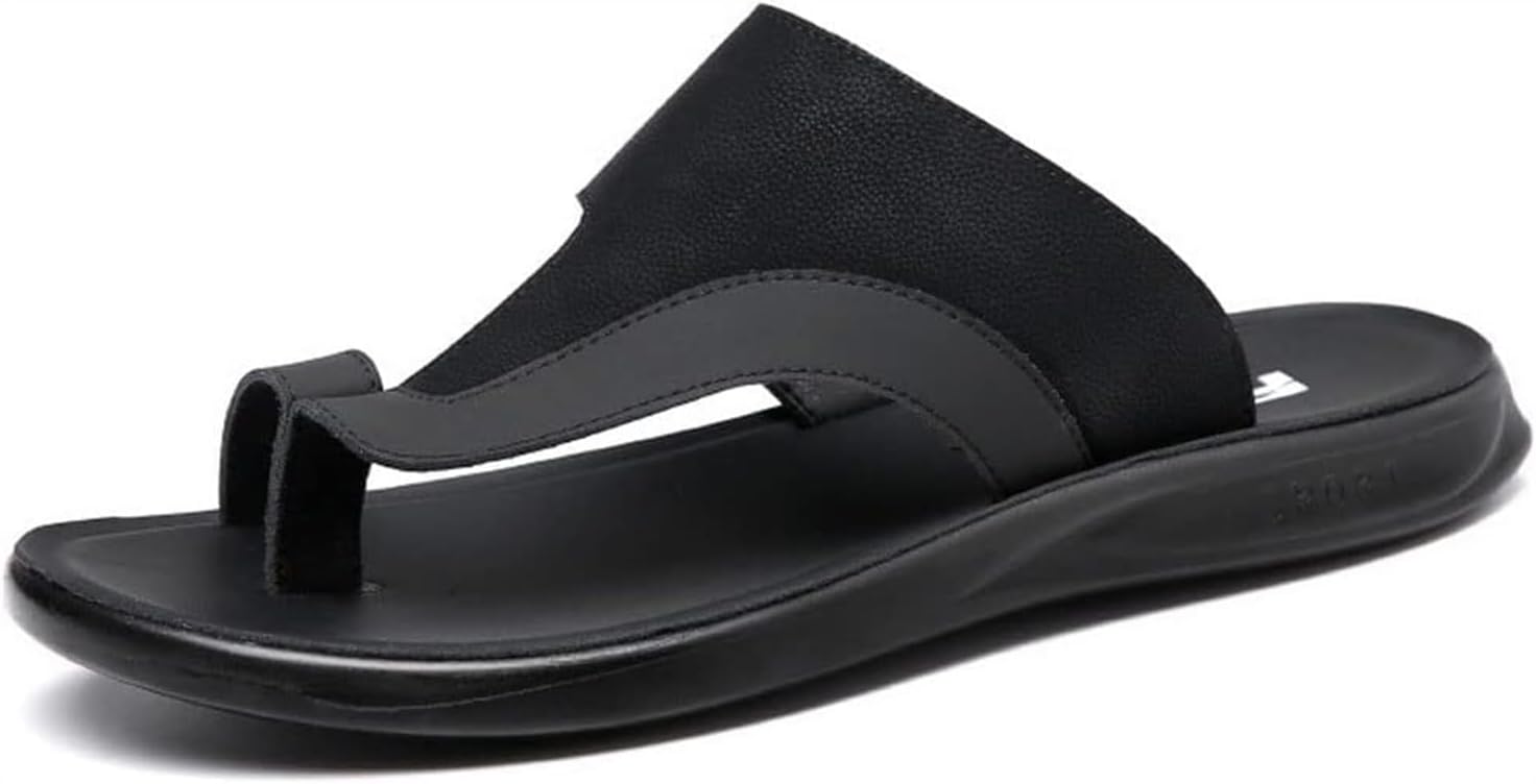 CLSQLXYJZC Men's Orthopedic Closed Toe Sandals Shoes, Summer Fashion Breathable Bunion Slip-On Corrector Sandals for Mens, Casual Non- Slip Hallux Valgus Open Toe Flip Flops, for Papa Husband