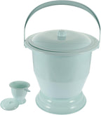 Household Chamber Pot with Lid Portable Spittoon for Kids Elderly and Pregnant Women Thickened Plastic Urine Bedpan for Home Use