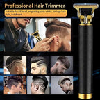 Hair Trimmer for Men, Electric Hair Clippers Cordless Beard Trimmer Shaver Electric T Blade Hair Trimmer, Zero Gapped Hair Clippers Cutting Grooming Kit with Guide Combs Ear Spoon Tool Set, Black.