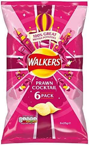 Walkers Prawn Cocktail Crisps 6 X 25G