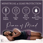 LUMANA Leakproof Running Shorts: Bladder Control Athletic Bottoms - Workout Bottoms Designed with Built-in Pads for Women