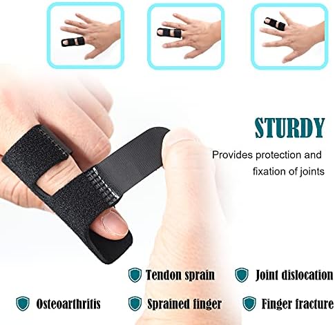 NSKONGDODO 4 Pcs Trigger Finger Splints/Brace for Knuckle Immobilization,Broken Protector and Straightening Arthritis Relief,Pain Relief,Fits Index,Middle, Ring Fingers