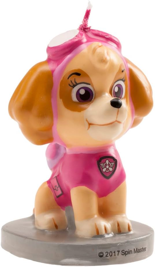 Dekora - 346181 Birthday Candle Skye Paw Patrol, Pink, 7 Cm (346181)
