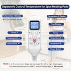 Heated Knee Wrap - 2 Pcs Hands-Free Electric Heating Pad for Knee Pain Relief, Arthritis & Knee Fatigue, Fast Heating with Adjustable Temperature 86℉ to 158℉ & 10-90 Min Auto-Off