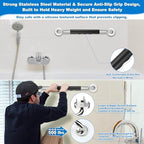 3 Pack Grab Bars for Bathtubs and Showers, 16-Inch and 12-Inch Anti-Slip Bathroom Shower Grab Bars for Seniors Wall, Safety Handicap Grab Bars Stainless Steel,Shower Handle for Elderly