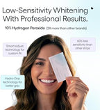 Something Nice Lumismart Whitening Strips - Dentist-Designed, Enamel Safe, up to 42 Treatments with Smart Adjust - Teeth Whitening Strips in Peach for Sensitive Teeth