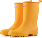 SUREWAY Women's Rubber Rain Boots, 8-Inch Matte Waterproof PVC Rubber Gardening Shoes, Comfortable & Lightweight for Outdoor Walking, Easy On/Off