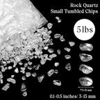 Landical 5 Lbs Clear Quartz Crystal Chip Bulk Small Crystal Stone Tumbled Gravel Natural Rock Quartz Crushed Stone for Crafts Fish Tank Aquarium Vases Filler Decor Reiki Energy Balancing(White)