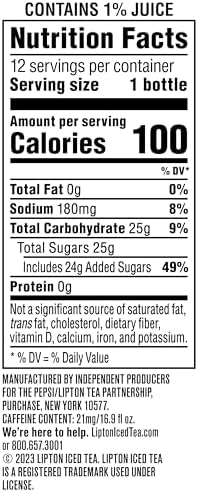 Lipton Iced Tea and Lemonade, 16.9 Fl Oz Bottles (Pack of 12)
