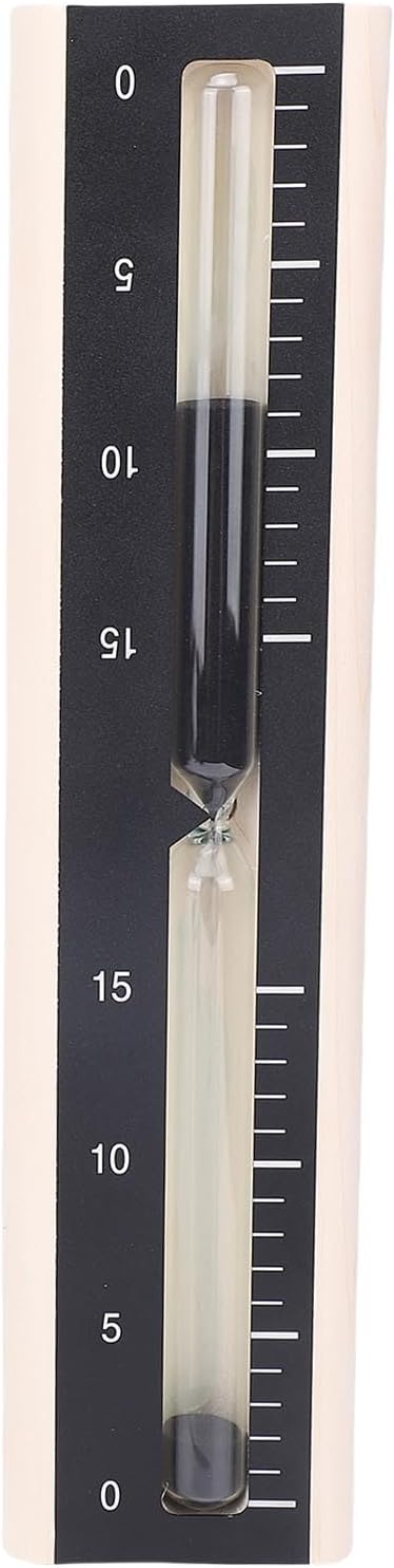 Zerodis Sand Timer 15 Minute Sauna Sand Timer Wooden Hourglass Clock Wall Mounted Hanging Sturdy Multifunction Countdown Compact Size for Steam Room Spa Home Sauna 11.8x2.8in