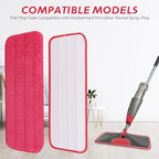 Replacement Microfiber Mop Pad for Rubbermaid Reveal Spray Mop - 8 Pack 16.5" Wet & Dry Floor Cleaning Refills Reusable Fit for Any Microfiber Reveal Flat Mop