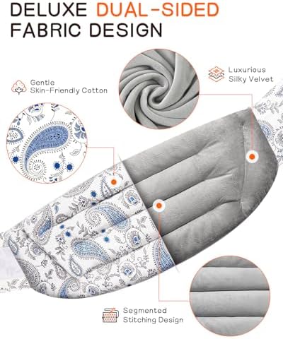 Microwave Heating Pad for Back with Moist Heat, Extra Large Microwavable Heating Wrap for Lumbar, Waist, Stomach, Shoulder, Neck Hot or Cold Pack, Reusable, Portable