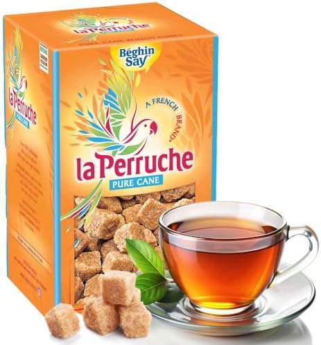 La Perruche Pure Cane Brown Sugar Cubes (750g/1.65lb box) | Ideal Sugar Cubes for Coffee | Pack of 1
