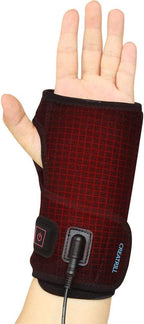 Hand & Wrist Heating Pad Wraps, Auto Shut Off Therapy Electric Heated Brace for Carpal Tunnel Syndrome, Arthritis, Tendonitis, Joint Pain Soreness(Medium)