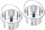 ARTIBETTER 2pcs Aluminum Wax Pot Candle Making Pot Hair Removal Wax Melting Container