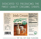 Joe’s Syrup Organic Flavored Syrup, Organic Irish Cream, 750 ml