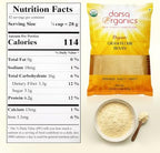 Darsa Organics Gram Flour - 2 lb Besan, Premium Grade USDA Organic Certified Chickpea Flour for Baking, Cooking & Skin Care, Chemical Free, Non-GMO, Vegan, Kosher, Ideal for Gluten Free Diets & Face Masks