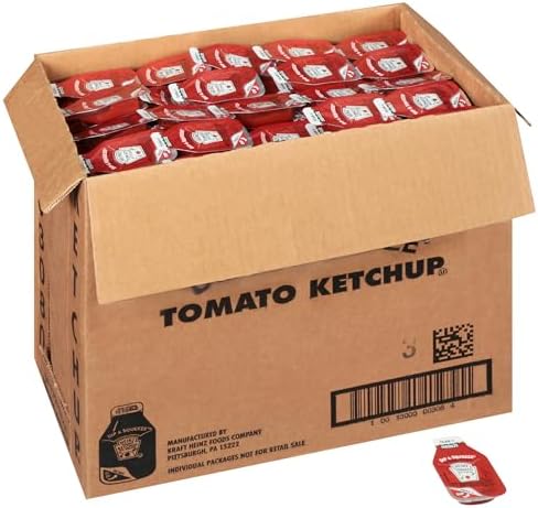 HEINZ Single Serve Ketchup DIP & SQUEEZE Packet, 27 gr. Container (Pack of 500)