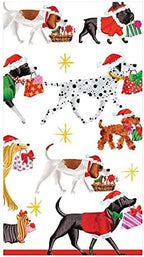 Caspari Christmas Delivery Paper Guest Towel Napkins in White - 15 Per Package