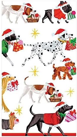 Caspari Christmas Delivery Paper Guest Towel Napkins in White - 15 Per Package