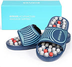BYRIVER Reflexology Foot Massager Tools, Acupuncture Massage Slippers Shoes Sandals Mat, Stress Plantar Fasciitis Relief Gifts for Men Women, Relieve Heel Arch Arthritis Neuropathy Pain (05M)
