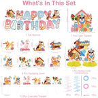35PCS Dog Birthday Decorations - Easy Setup - Includes Banner, Hanging Swirls, Honeycomb & Cake Topper - Designed For Dog Lovers