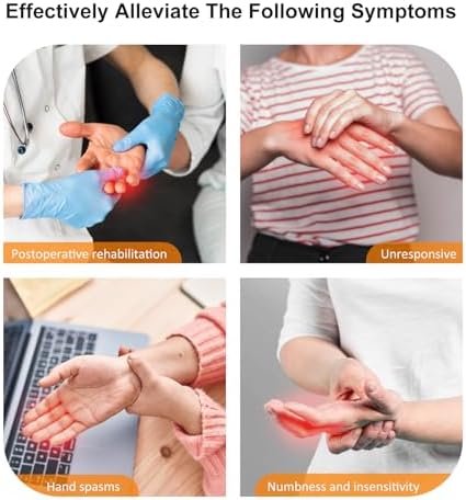 Rehabilitation Robotic Gloves for Stroke and Hemiplegia Recovery, Rechargeable Stroke Hand Recovery Device, Hand Function Training, Finger Exerciser Device for Arthritis Patients (Orange Left Hand M)