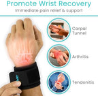 Vive Wrist Support Wrap (2 Pack) - Band for Tennis, Working Out, Golf & Sports - Adjustable Compression Strap for Tendonitis, Carpal Tunnel & Arthritis - Men & Women Protector Guards for Weightlifting