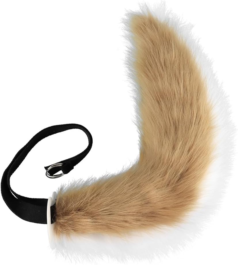 Gorou Ears and Tail Set Game Cosplay Headdress Fox Ears Headband Furry Fursuit Costume Accessories